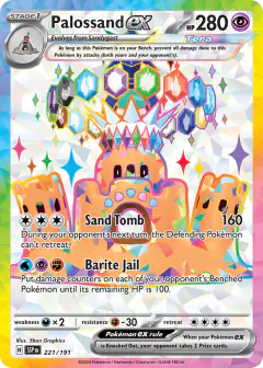 Palossand ex Ultra Rare card from Surging Sparks