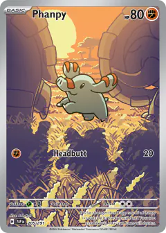 Phanpy Illustration Rare card from Surging Sparks