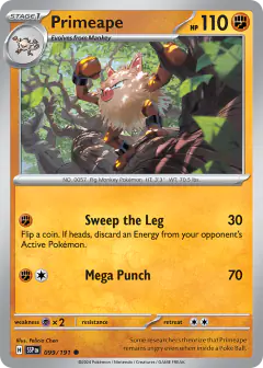 Primeape Common card from Surging Sparks