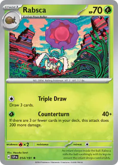 Rabsca Rare card from Surging Sparks