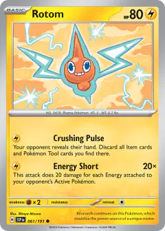 Rotom Common card from Surging Sparks