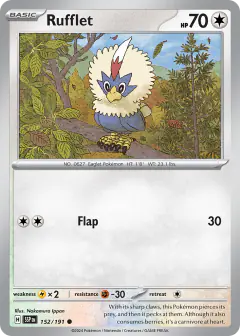 Rufflet Common card from Surging Sparks