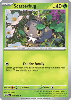 Scatterbug Common card from Surging Sparks