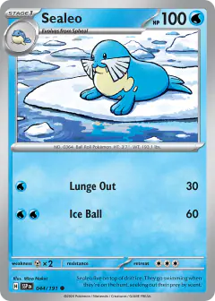 Sealeo Common card from Surging Sparks