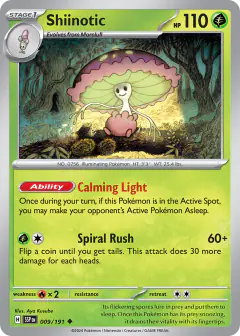 Shiinotic Uncommon card from Surging Sparks