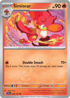 Simisear Common card from Surging Sparks