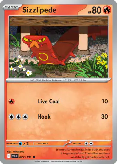 Sizzlipede Common card from Surging Sparks