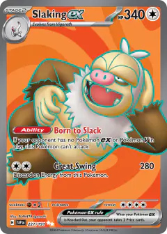 Slaking ex Ultra Rare card from Surging Sparks