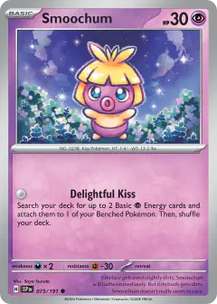 Smoochum Common card from Surging Sparks