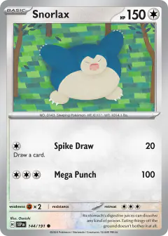Snorlax Common card from Surging Sparks