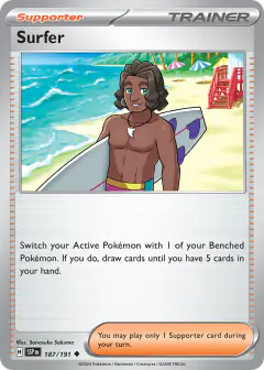 Surfer Uncommon card from Surging Sparks