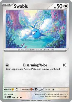 Swablu Common card from Surging Sparks