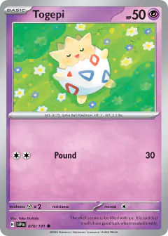 Togepi Common card from Surging Sparks