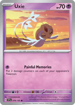 Uxie Common card from Surging Sparks