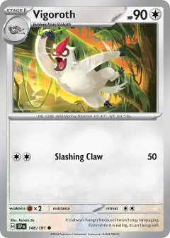 Vigoroth Common card from Surging Sparks