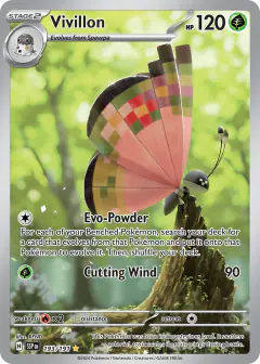 Vivillon Illustration Rare card from Surging Sparks