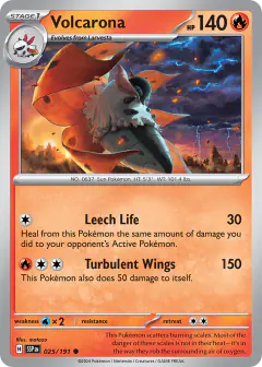 Volcarona Common card from Surging Sparks
