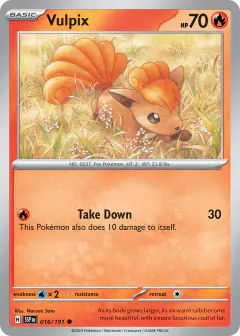 Vulpix Common card from Surging Sparks