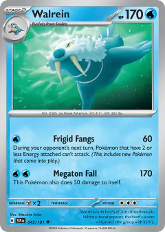 Walrein Uncommon card from Surging Sparks
