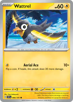 Wattrel Common card from Surging Sparks