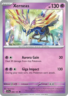 Xerneas Uncommon card from Surging Sparks