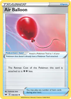 Air Balloon Uncommon card from Sword & Shield Base