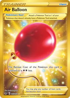 Air Balloon Rare Secret card from Sword & Shield Base