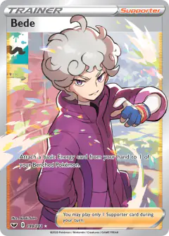 Bede Rare Ultra card from Sword & Shield Base