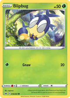 Blipbug Common card from Sword & Shield Base