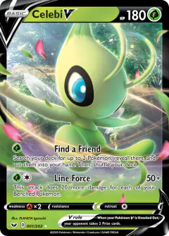 Celebi V Rare Holo V card from Sword & Shield Base