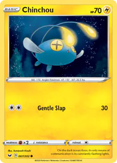 Chinchou Common card from Sword & Shield Base