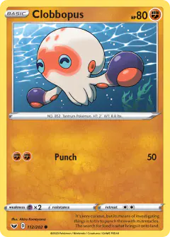 Clobbopus Common card from Sword & Shield Base