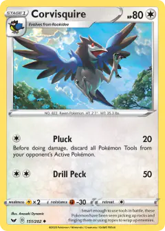 Corvisquire Uncommon card from Sword & Shield Base