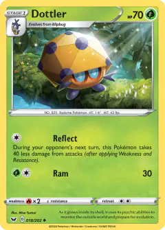 Dottler Uncommon card from Sword & Shield Base