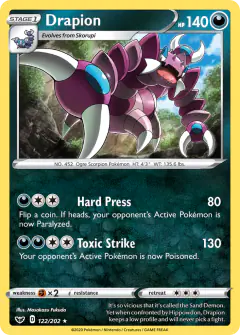 Drapion Rare card from Sword & Shield Base