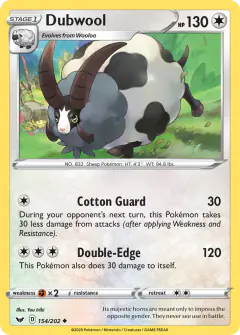 Dubwool Uncommon card from Sword & Shield Base