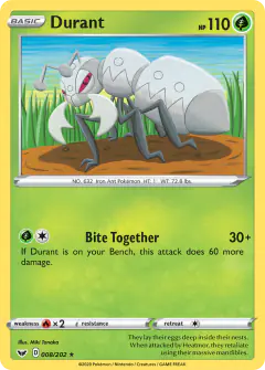 Durant Rare card from Sword & Shield Base