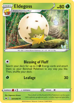 Eldegoss Uncommon card from Sword & Shield Base
