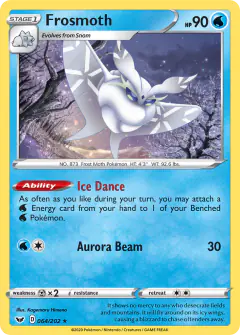 Frosmoth Rare Holo card from Sword & Shield Base