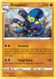 Grapploct Rare card from Sword & Shield Base