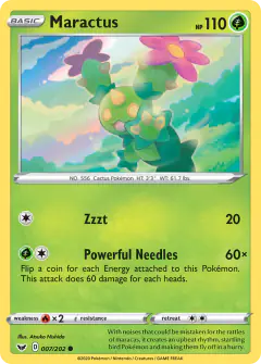 Maractus Common card from Sword & Shield Base