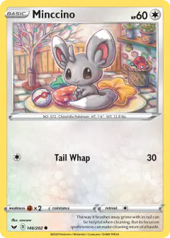 Minccino Common card from Sword & Shield Base