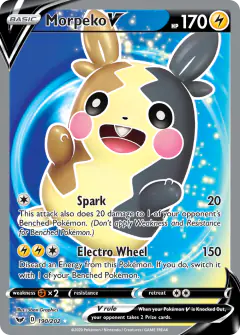 Morpeko V Rare Ultra card from Sword & Shield Base