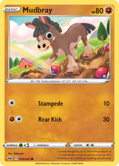 Mudbray Common card from Sword & Shield Base