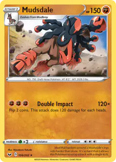 Mudsdale Rare card from Sword & Shield Base