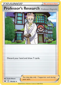 Professor's Research (Professor Magnolia) Rare Holo card from Sword & Shield Base