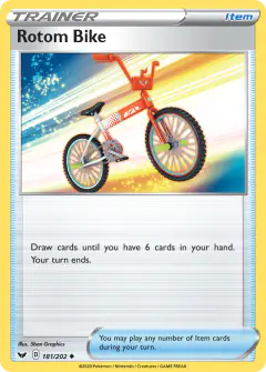 Rotom Bike Uncommon card from Sword & Shield Base