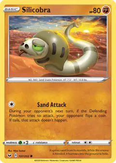 Silicobra Common card from Sword & Shield Base