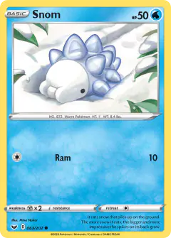 Snom Common card from Sword & Shield Base