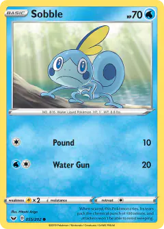 Sobble Common card from Sword & Shield Base